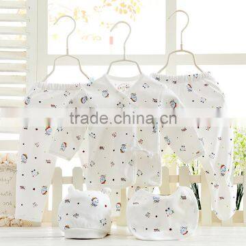 Wholesales spring autumn cotton printing baby clothes set wear