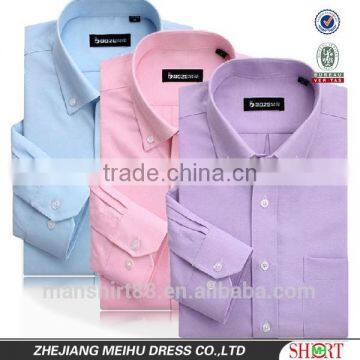 2017 Latest Long Sleeve Full Cotton Light Blue Button Down Oxford Shirt