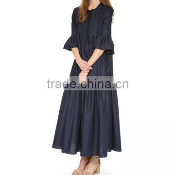 western style casual dress middle sleeve clothing factory manufacture 2016