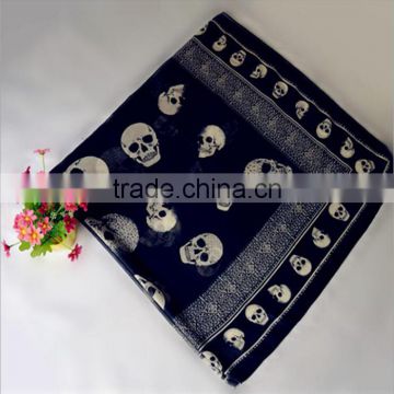 New Fashion Custom Skull Shawl Polyester Scarf