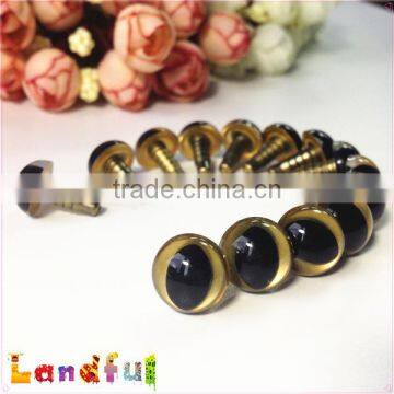 12mm Metallic Glitter Gold Craft Plastic Animal Eyes Safety Cat Eyes photo-4