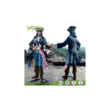 Life Size Fibergalss Pirate Statue for Amusement Park Decoration photo-2