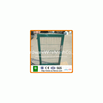 green color pvc coated fence gate factory