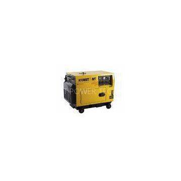 Yellow Portable 3KVA Diesel Engine Generator Set / Silent Diesel Generator