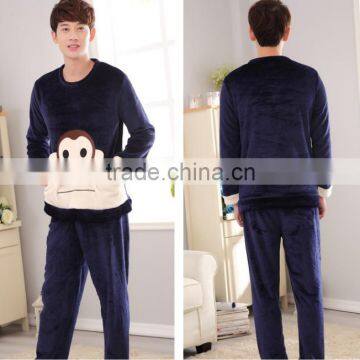 AUTUMN Fashion Purple Men Sleepwear Comfortable Shirt photo-3