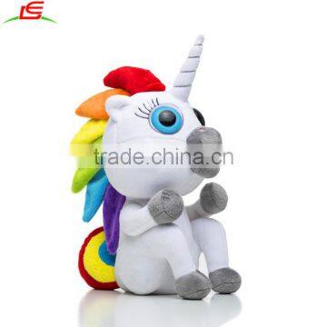 hot selling soft stuffed plush toy mascot rainbow unicorn