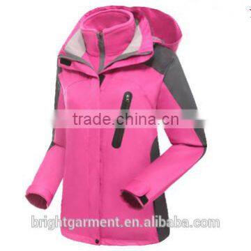 pink women Polar Fleece Outdoor Jacket 3 in 1 Jacket