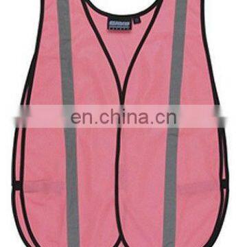 Pink mesh reflective safety vests