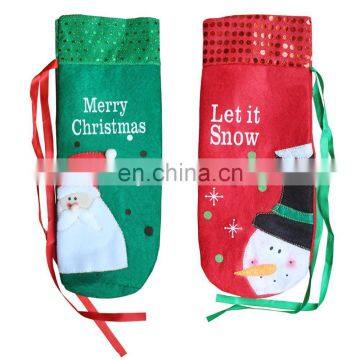 Unique Christmas Decoration Santa Claus Snowman Wine bottle Sets