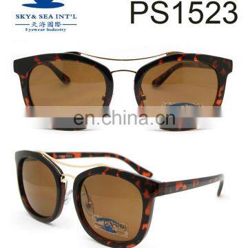 double bridge square frame fashionable sunglasses