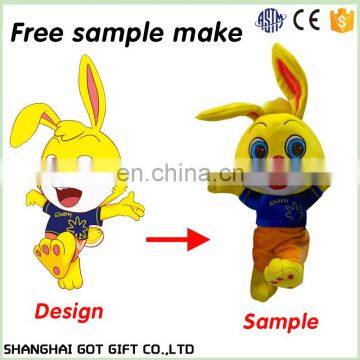 Girl's Lovely Cute Plush Doll Toy Stuffed Animal Rabbit Pillow Quality Bolster photo-3