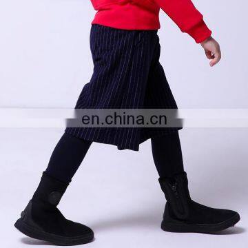 T-GP003 Winter Girls Striped Short Casual Loose Wide Leg Pants photo-3