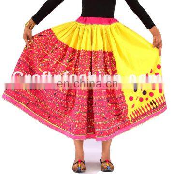 Ethnic Mirror Work banjara Rabari skirts(Gaghra)-Vintage Gypsy Banjara Latest Kutchi skirt- India Gujrati Rajasthan Hippie skirt