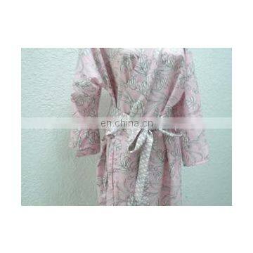 Chinavictor Nice Pattern 100% Cotton Girls Adult Free Size Japan Bathrobes