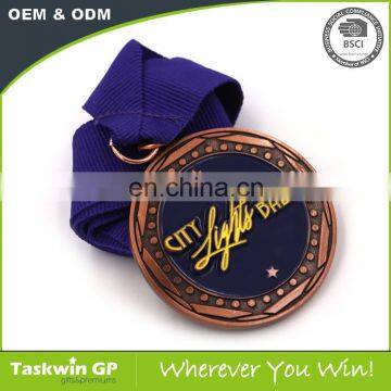 Promotional Cheap Custom Logo Medal With Antique Brass Plating photo-2