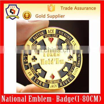 custom round any colors metal Casino poker souvenir coin for sale (HH-souvenir coin-0067)