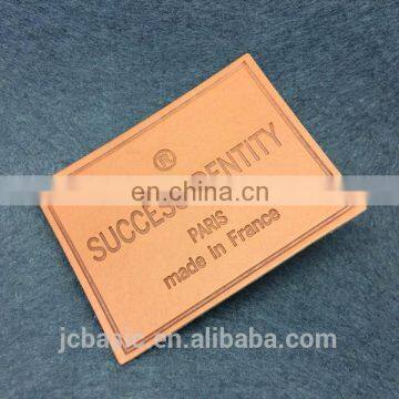 Cheap Custom High Quality Jeans PU Leather Label With Metal Logo photo-5