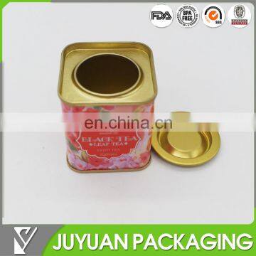 high quality bulk empty tea tin can with airtight lid