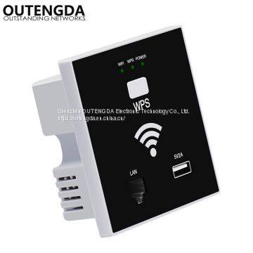 300Mbps Best reliable design POE 100v/220v in wall AP WiFi Access Point for hotel wifi hotspot WISP WPS wireless AP router for hotel