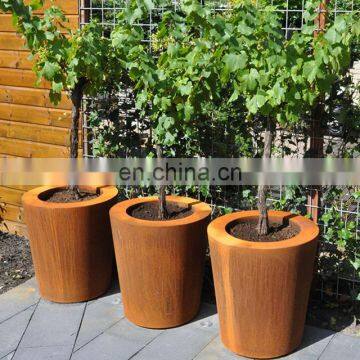 High Quality Corten Steel Planters Box Flower Pots photo-2