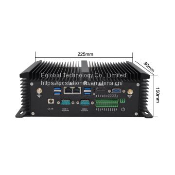 Industrial fanless mini PC i5 8250U 4 cores 2 * DDR4 2 * COM Wind10 Linux mini Desktop computer VGA HDMI Wi-Fi