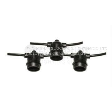Low voltage, 20 E27 FIXED SOCKET, OUTDOOR COMMERCIAL WEATHERPROOF STRING LIGHT , S14 BULBS, 20M CORD