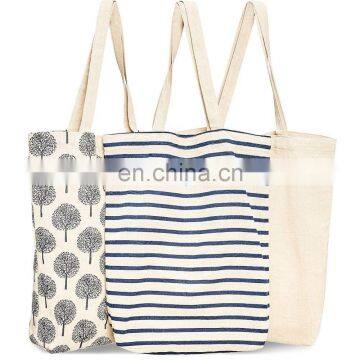 Eco Friendly Reusable Cotton Grocery Shopping Tote Bags 15 x 16.5 x 3.5 Inches