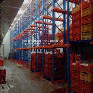 Heavy duty food drive in rack for Cold warehouse