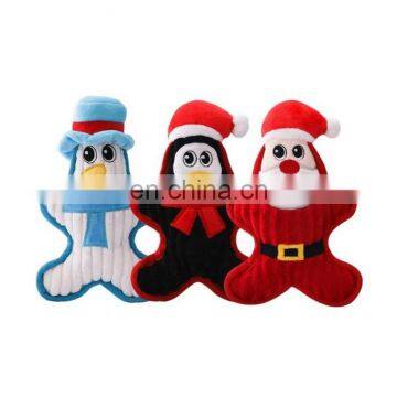 Squeaky Christmas snowman dog chew santa pet toy