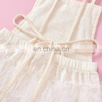 Newborn Baby Girls Bodysuits Lace Flowers Print Sleeveless Lovely Jumpsuits