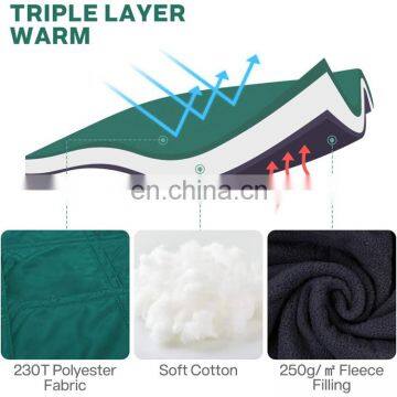 Picnic Bag With Blanket Fashionable Waterproof Fleece Outdoor Blanket Sleeping Bag Camping photo-2