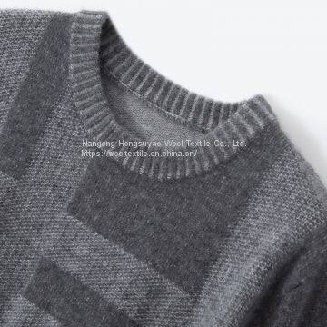 High Quality Knit Woman Cashmere Sweater/Plaid Cashmere Sweaters Manufacturer photo-4