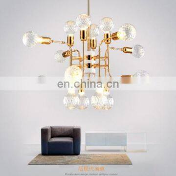 Hot Sale Modern Creative Northern Europe Metal Ceiling Chandelier Lamps Decoration Hanging LED Glass Pendant Lights photo-3
