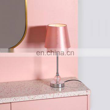 Korea New Indoor Light Custom Cheap Pink Modern Bedside Lamps for Hotel Home Decor photo-5