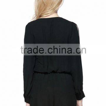 Contemporary Sexy Deep V-Neck Chiffon Jumpsuit for Women photo-5