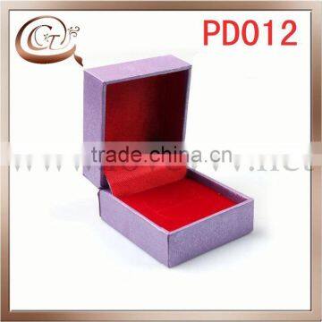 custom logo printed purple leather jewelry box