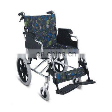 Patient medical equipment outdoor transport lightweight folding manual wheelchair