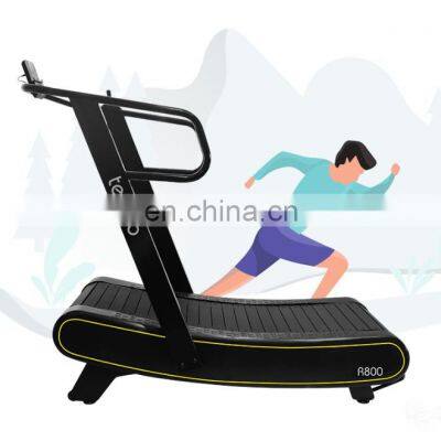 New design and logo customized Curved treadmill & air runner running machine for gym equipment from China without motor