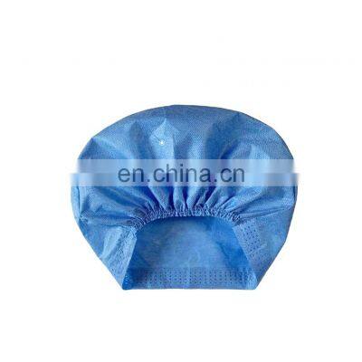 Class 1Disposable non woven 35g sms medical cap breathable waterproof bouffant cap for doctor nurse