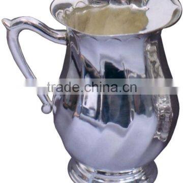 Metal water jug With silver Finish, Silver Water Pitcher With Handle