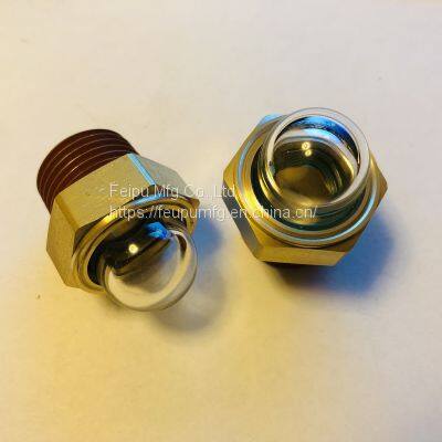 NPT MALE THREAD BRASS DOME OIL SIGHT GLASS