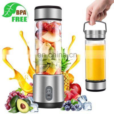 metal 450ml 6 Blades rechargeable usb juicer cup