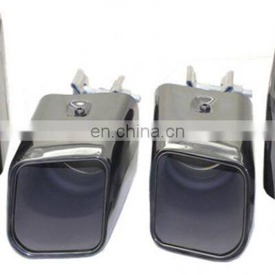 New and Hot Sale 304 Stainless Steel Dual Silencer Tips Exhaust End Pipes Muffler Square photo-3