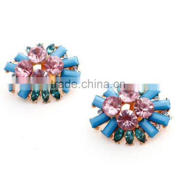 2016 wholesale Newest design rhinestone beads stud earrings woman earrings jewellery