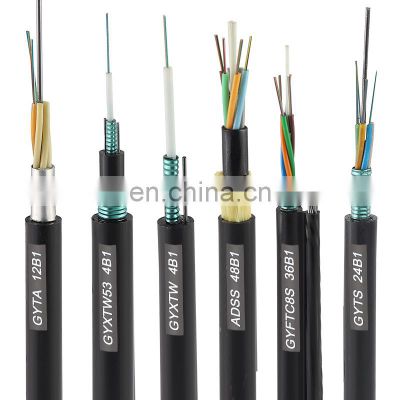 Outdoor Optical Fiber Cable GYXTW G652D 24 core Single Mode Fiber Optic Cable