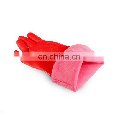 Anti-cold Household PVC Gloves with Flocked Liner