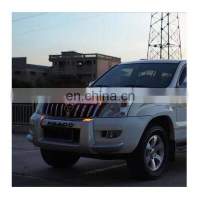 Car parts ABS materials bonnet guard LED car bonnet guard for land cruiser prado 120 2003-2009