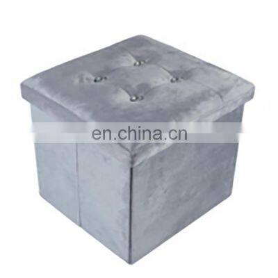 wholesale velvet furniture collapsible storage ottoman