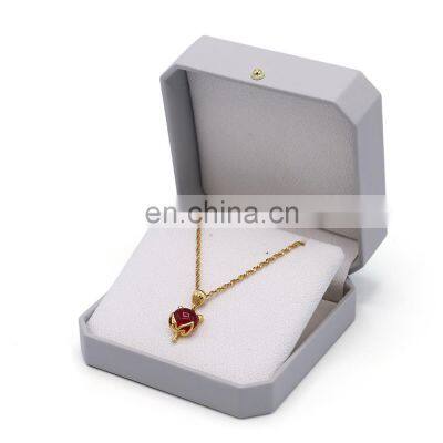 New Arrival Light Gray Custom Logo Jewelry Packaging Pu Leather Bangle Box