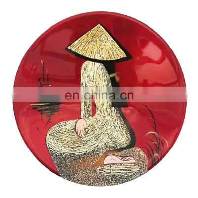 Lacquerware Plates From Vietnam/High Quality Lacquer Plates For Home Decoration